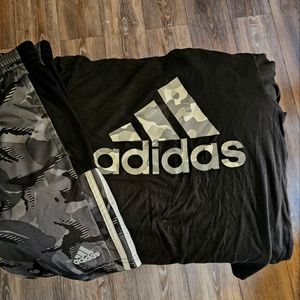 Adidas Grey Camouflage Short Set